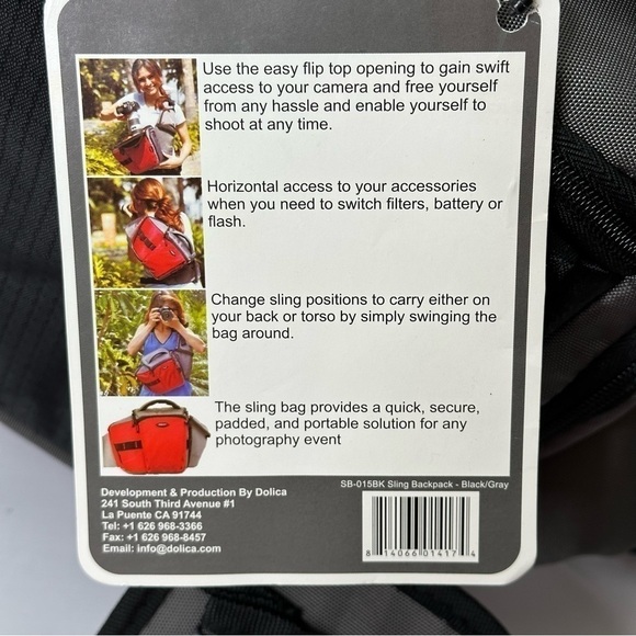 Dolica SB Sling Bag‎ Backpack for DSLR Black Gray - Picture 13 of 13
